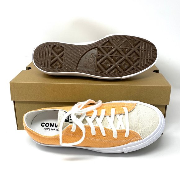 Converse 567855C Chuck Taylor AS Plathporm LIFT Canvas Low Orange Women's Size - Picture 2 of 10